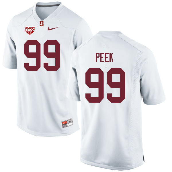 Men #99 Bo Peek Stanford Cardinal College Football Jerseys Sale-White - Click Image to Close